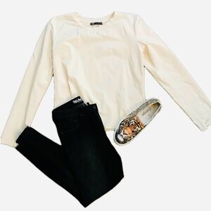 Zara Nude Skims Look Stretch Top